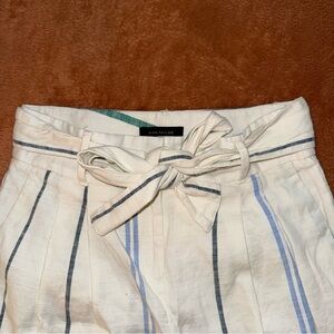 Ann Taylor - Striped Linen Pants - Size 0 - Women's